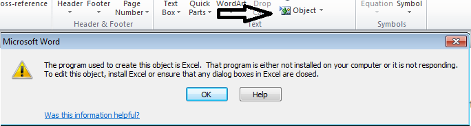 the program used to create this object is package word